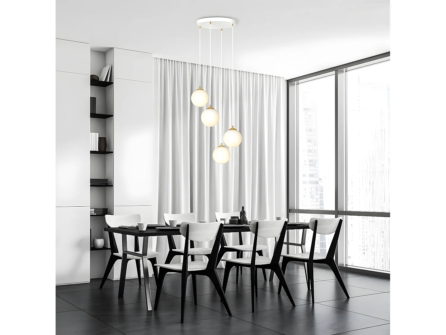 Suspension Royal 3, Blanc, 40x100x40 cm, Seven Design