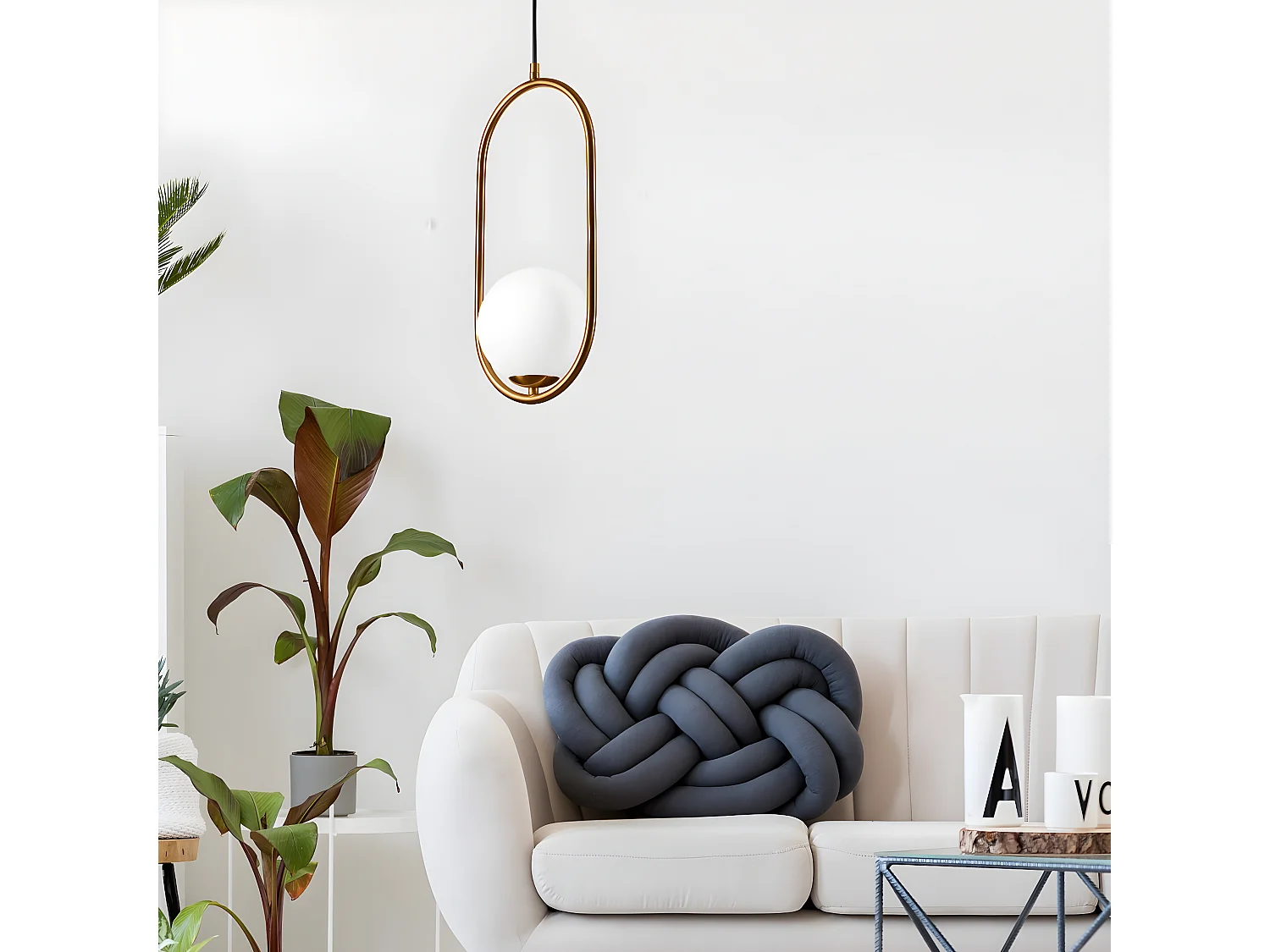 Hanglamp Amber, Messing, 20x20x140 cm, Seven Design