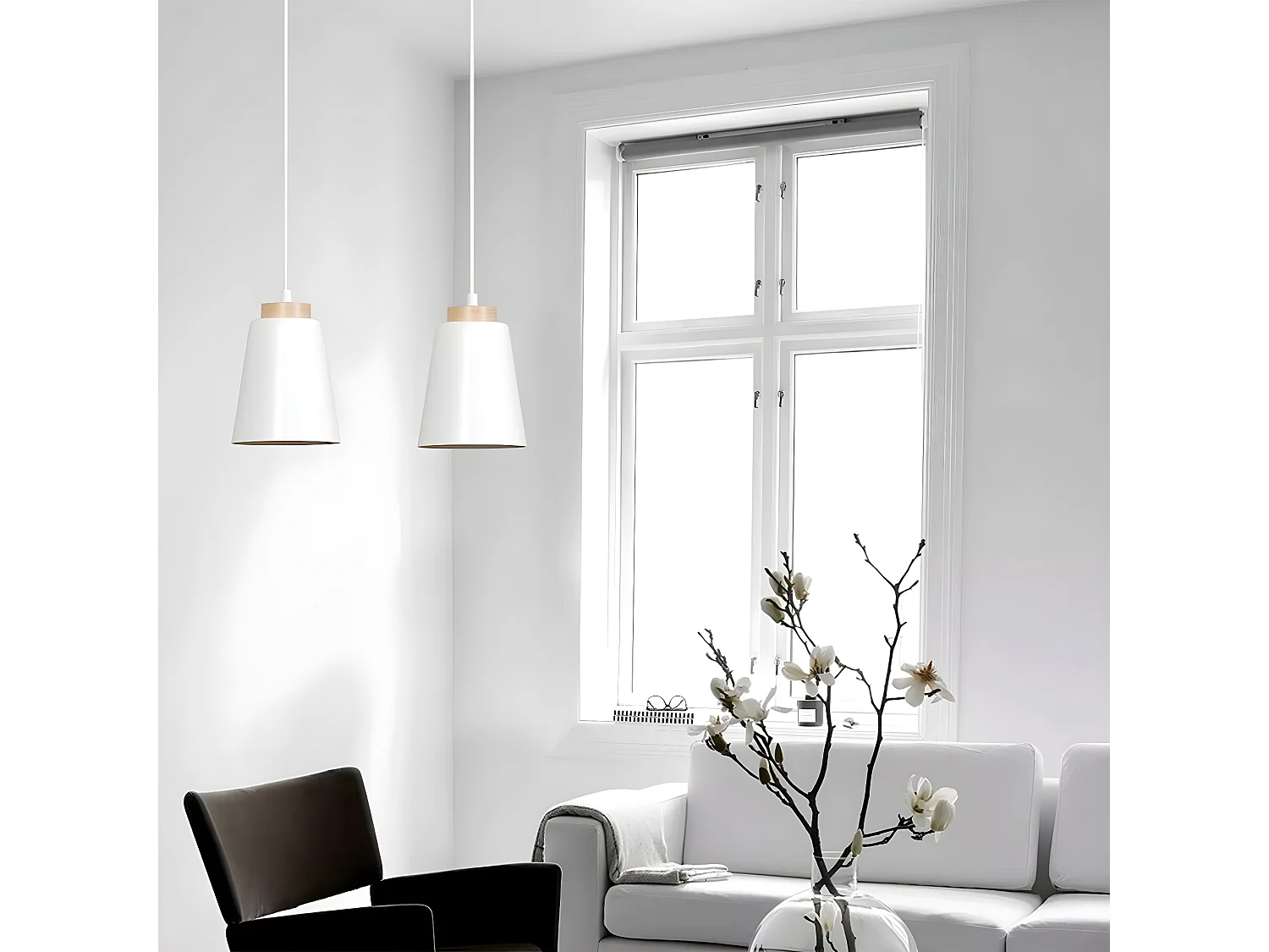 Suspension Bolero, Blanc, 40x100x14 cm, Seven Design