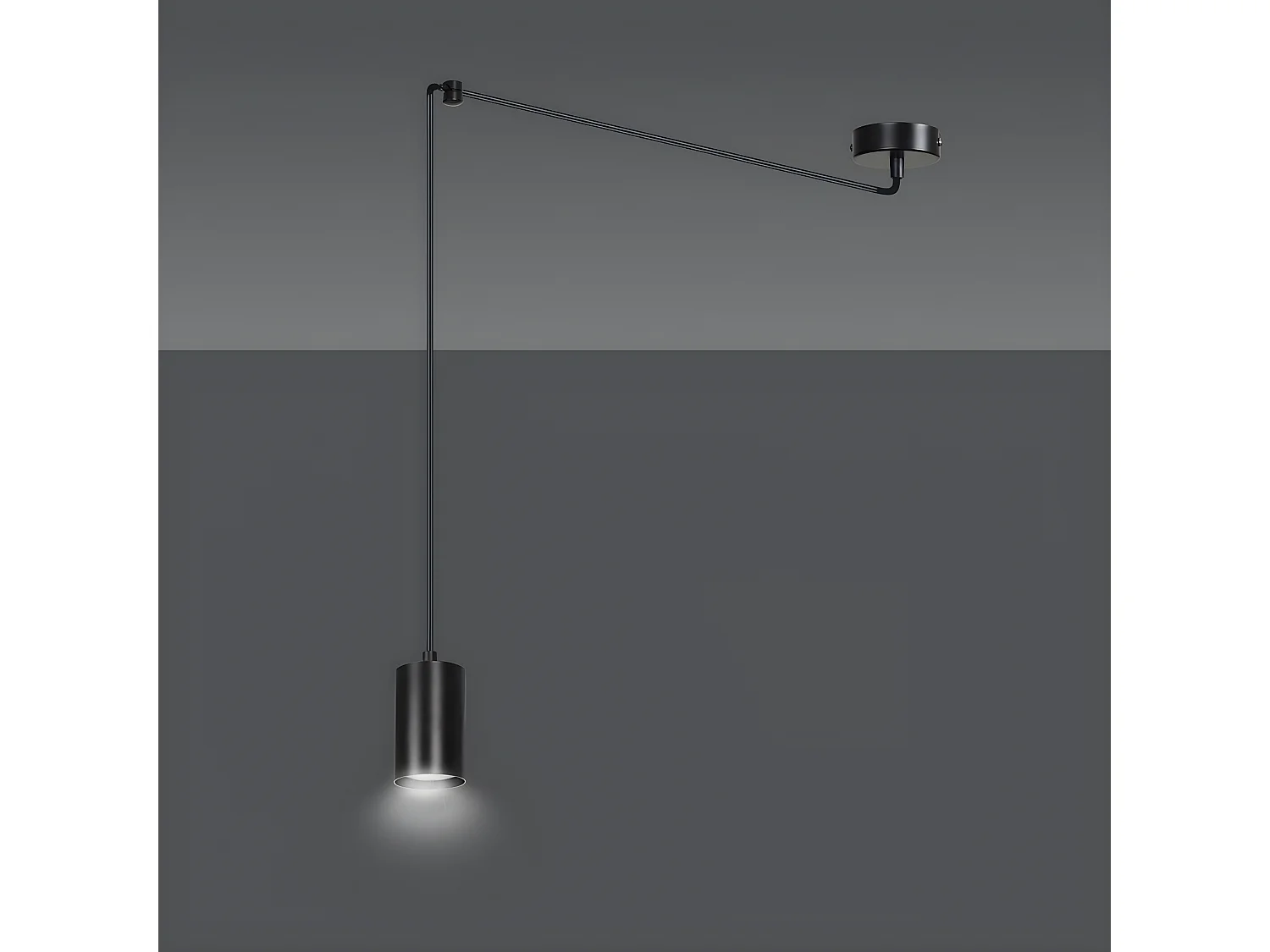 Hanglamp Traker, Zwart, 300x300x8 cm, Seven Design