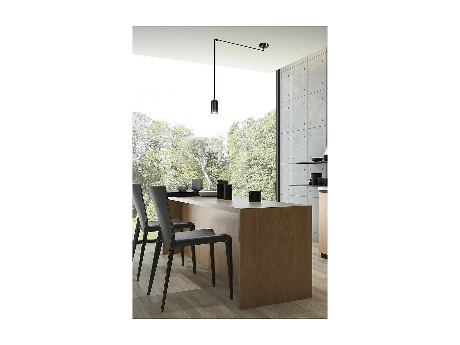 Suspension Traker 2, Noir, 300x300x8 cm, Seven Design