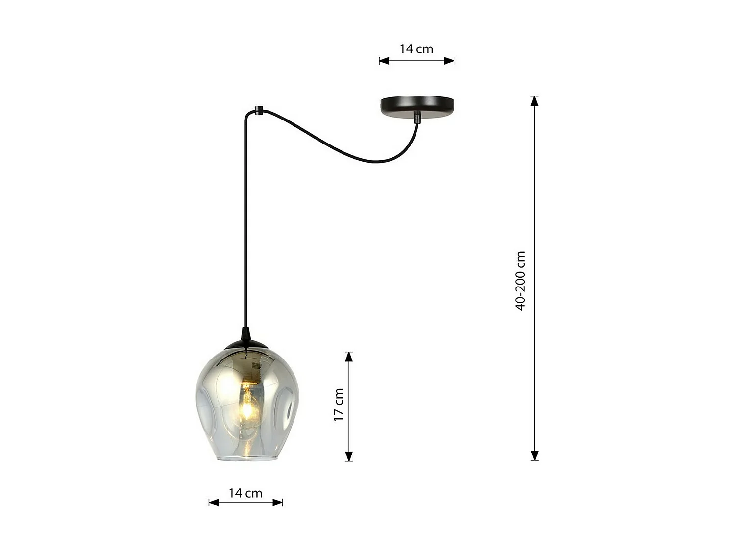 Suspension Level, Gris, 14x200x14 cm, Seven Design