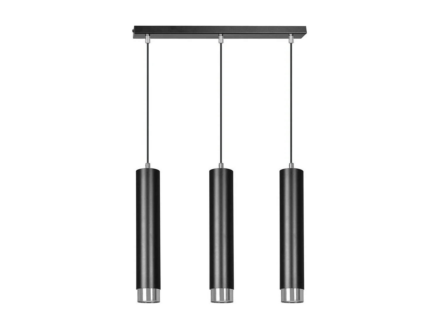 Suspension Kibo 6, Noir, 45x100x6 cm, Seven Design