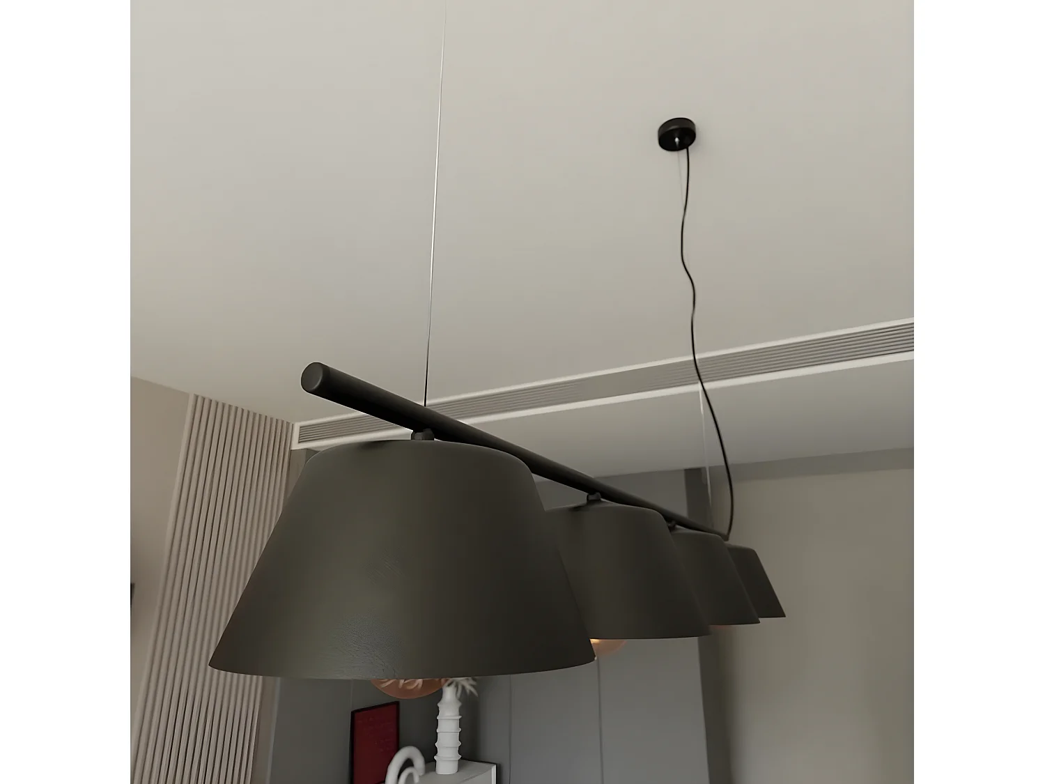 Lampada a Sospensione Ritz, Nero, 95x100x28 cm, EPIKASA