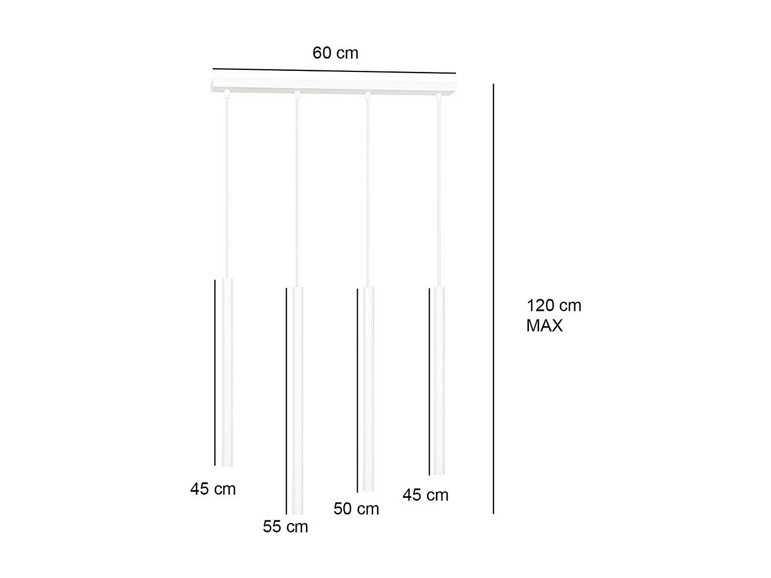 Suspension Selter, Noir, 60x120x6 cm, Seven Design