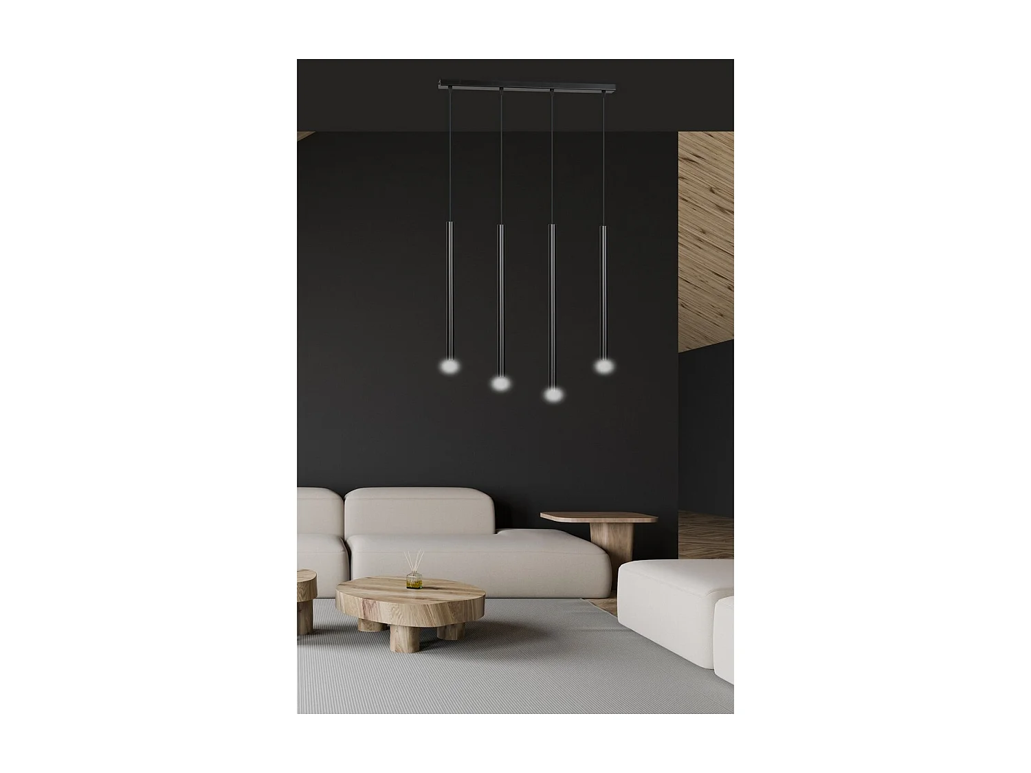 Suspension Selter, Noir, 60x120x6 cm, Seven Design