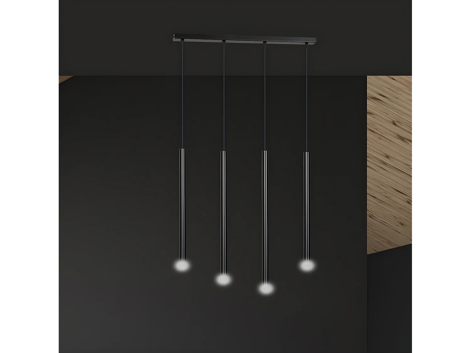 Suspension Selter, Noir, 60x120x6 cm, Seven Design