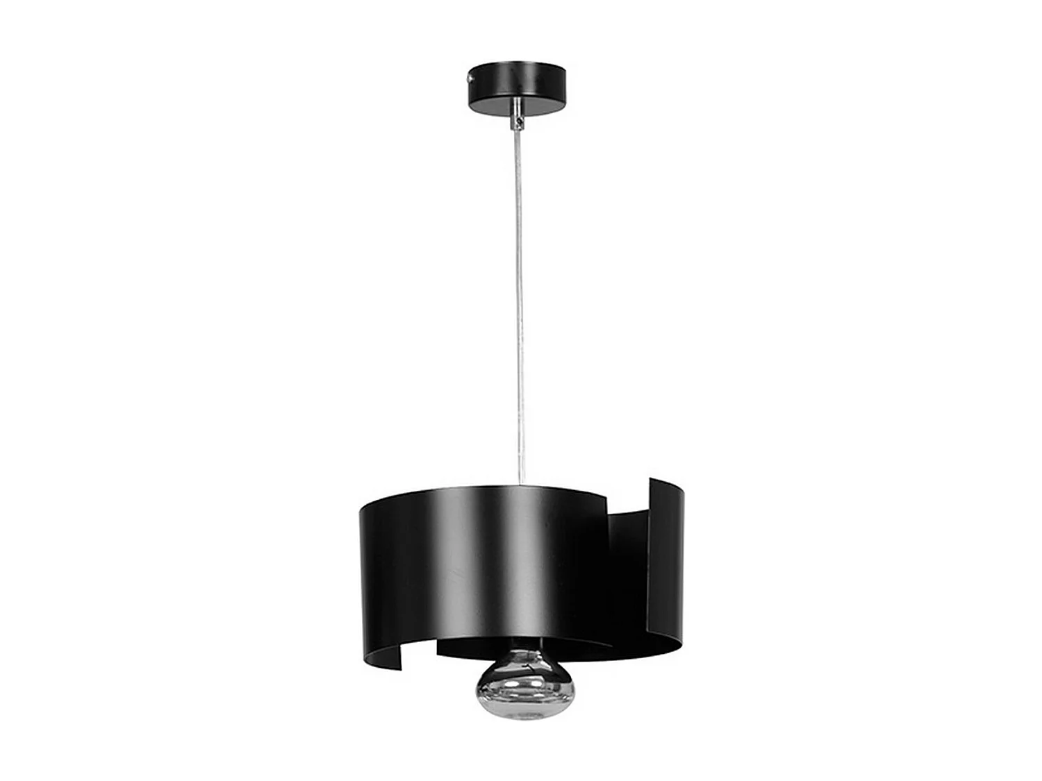 Lámpara de Suspensión Vixon, Negro, 30x100x30 cm, Seven Design