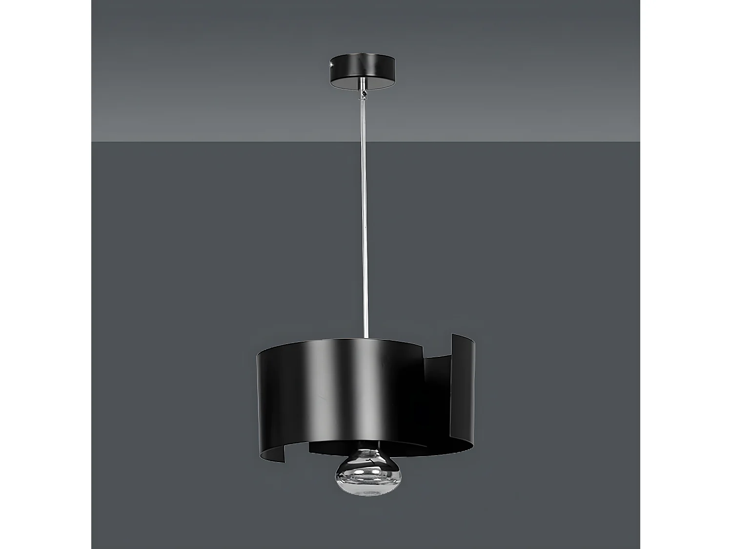 Candeeiro Suspenso Vixon, Preto, 30x100x30 cm, Seven Design