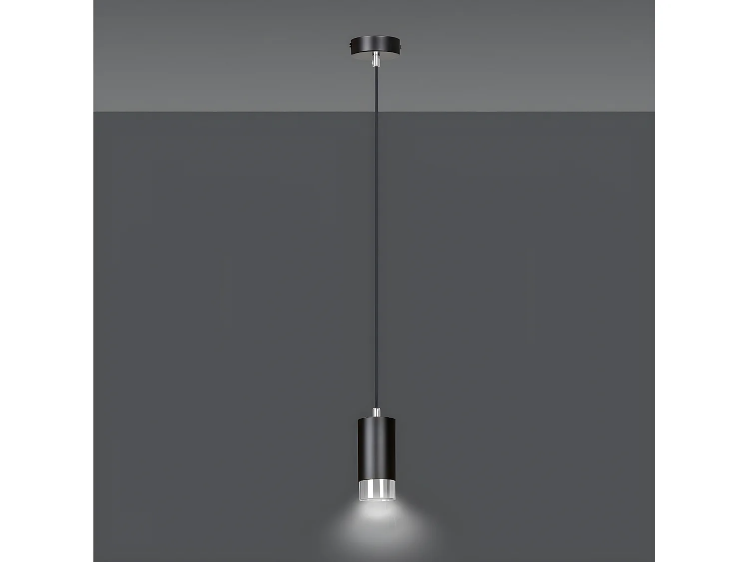 Hanglamp Fumiko 2, Zwart, 8x100x8 cm, Seven Design