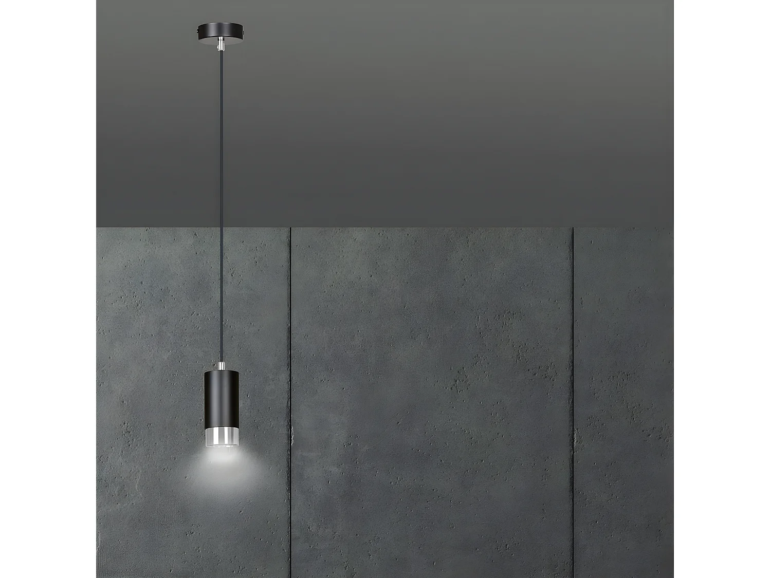 Hanglamp Fumiko 2, Zwart, 8x100x8 cm, Seven Design