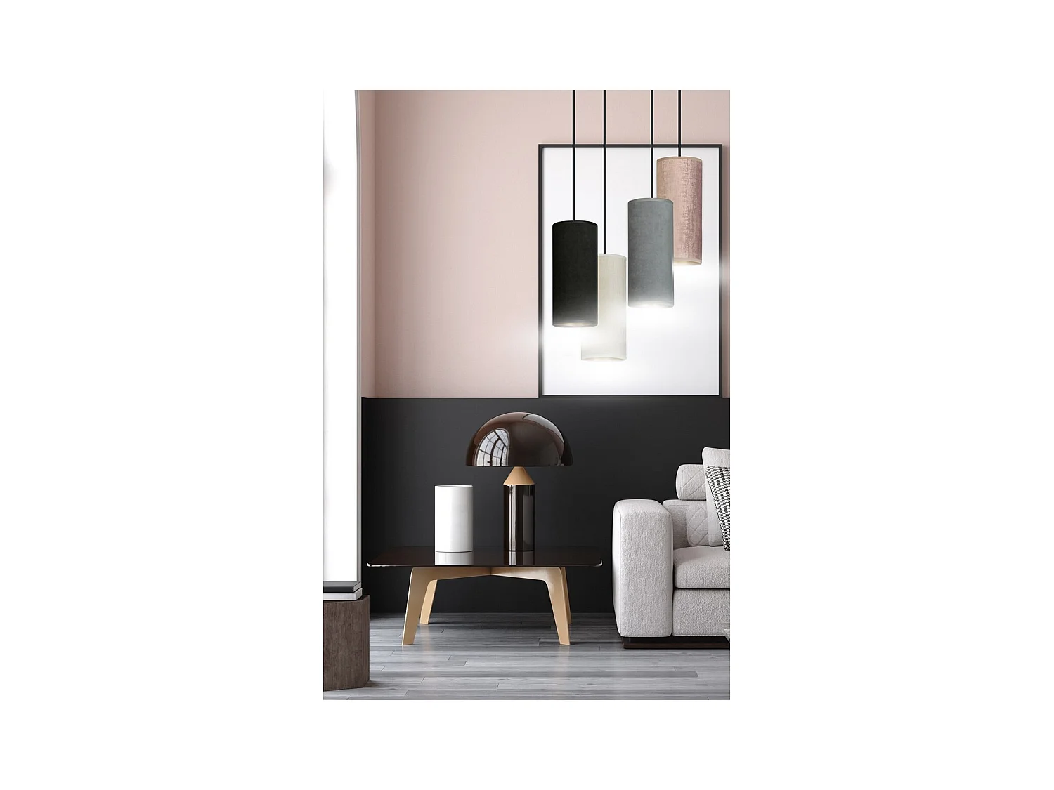 Candeeiro Suspenso Bente, Multicolorido, 35x100x22 cm, EPIKASA