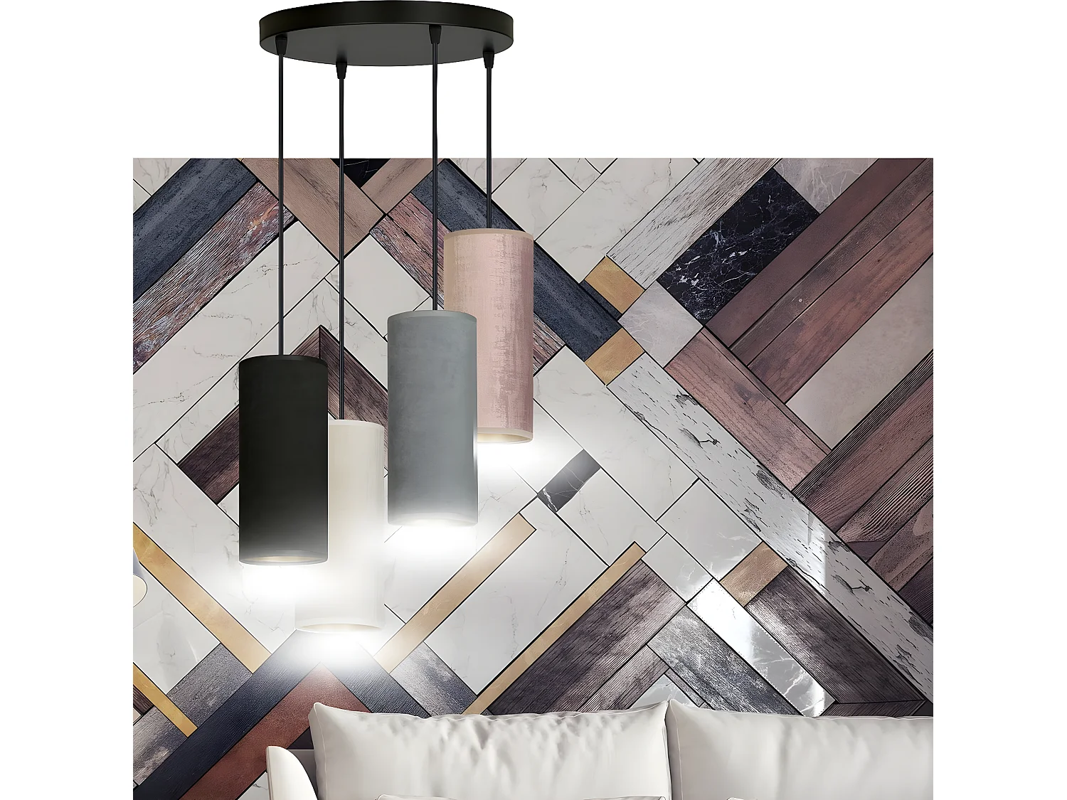 Suspension Bente, Multicouleur, 35x100x22 cm, EPIKASA