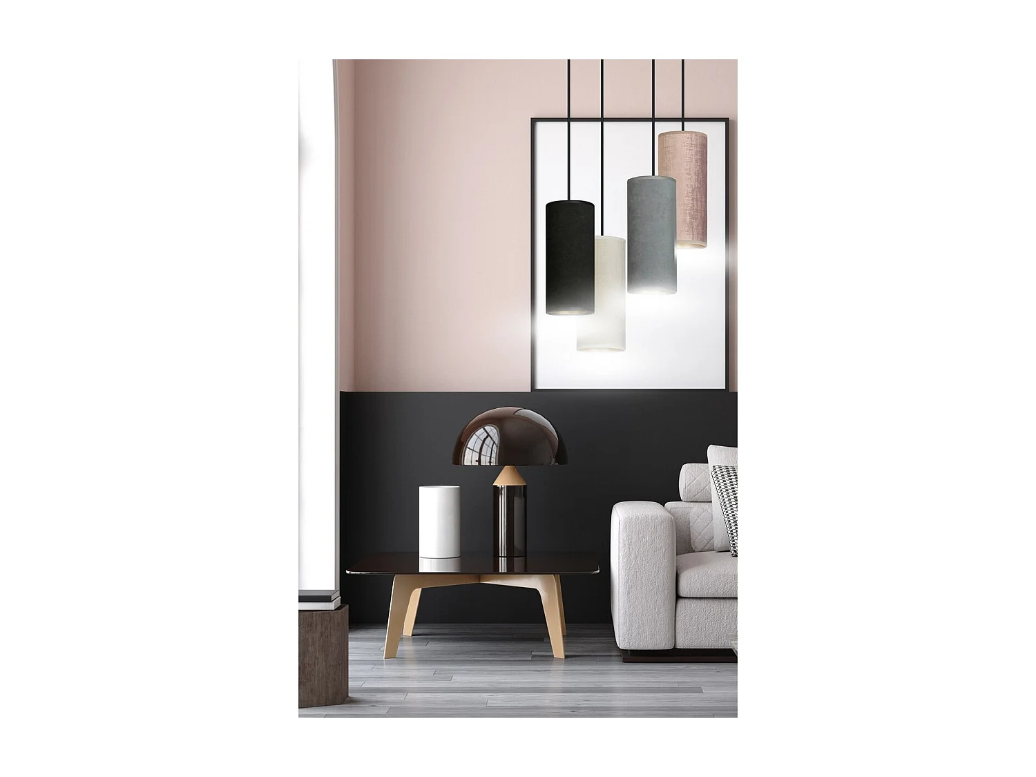 Suspension Bente, Multicouleur, 35x100x22 cm, EPIKASA