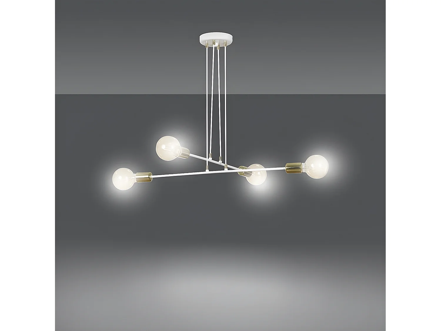 Candeeiro Suspenso Vesio, Branco, 70x100x70 cm, Seven Design