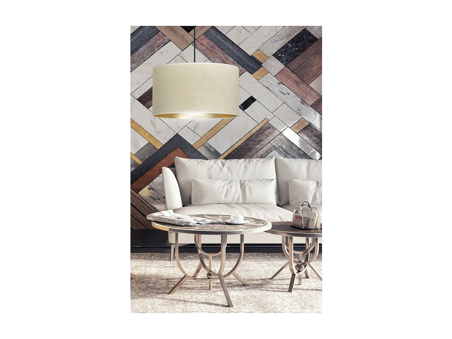 Hanglamp Hilde, Wit, 35x100x35 cm, EPIKASA