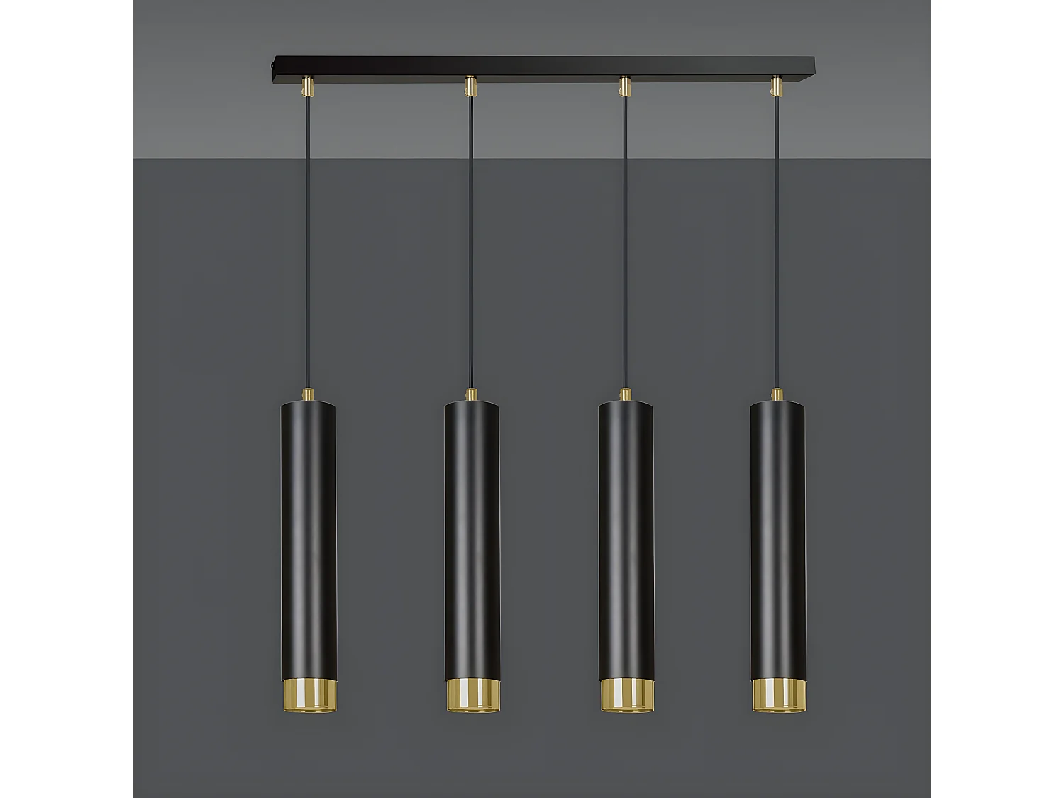 Suspension Kibo 11, Noir, 60x100x6 cm, Seven Design