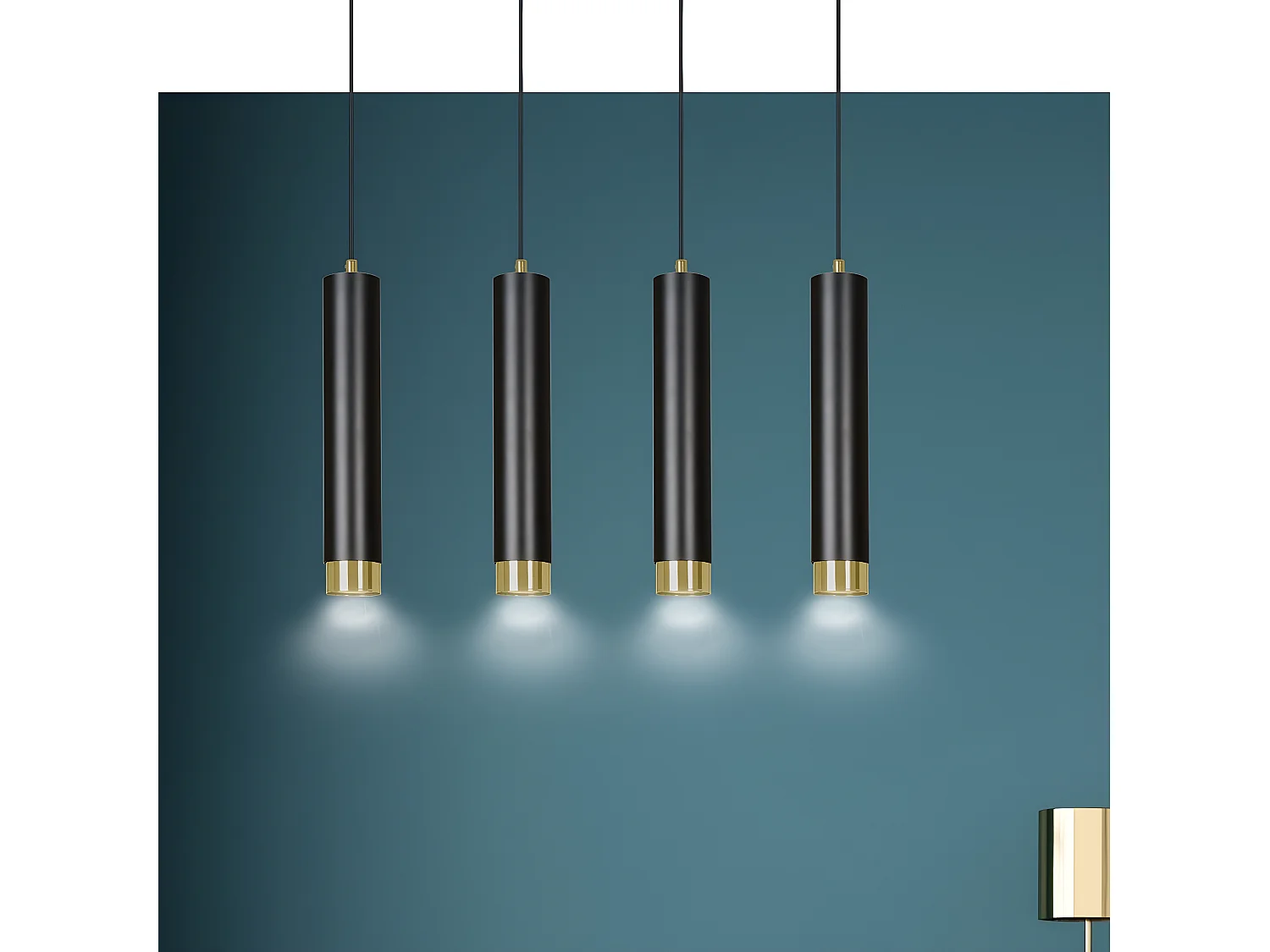 Suspension Kibo 11, Noir, 60x100x6 cm, Seven Design