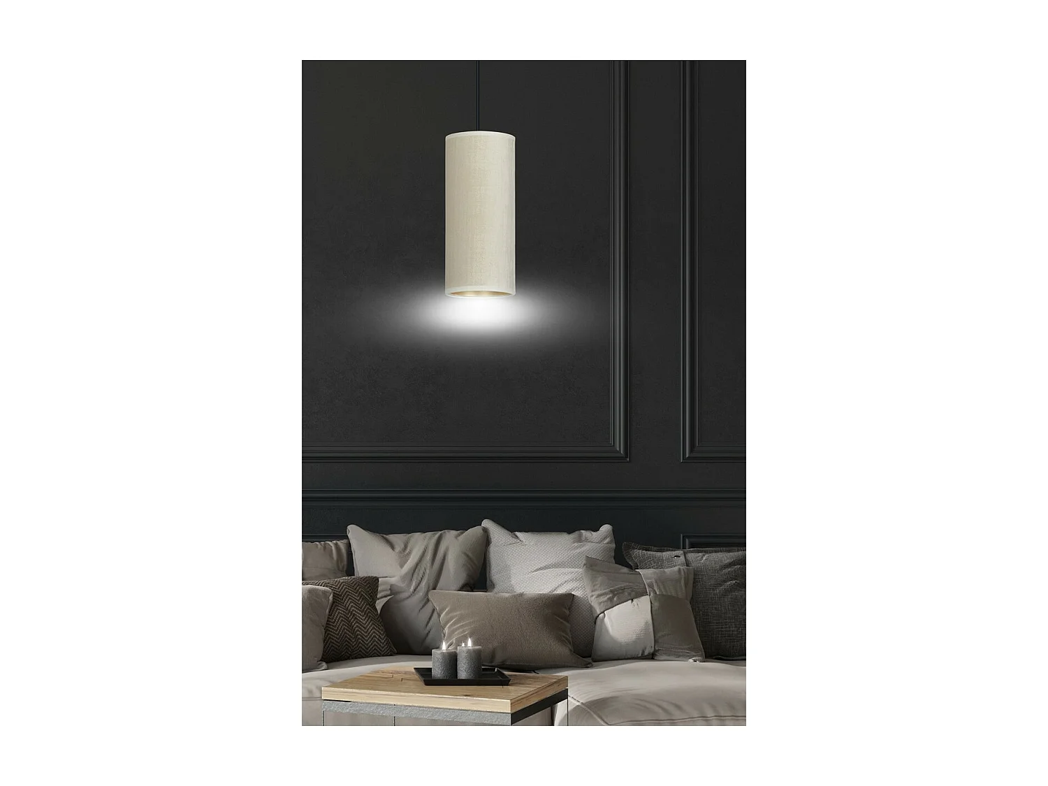 Candeeiro Suspenso Bente, Branco, 10x100x6 cm, EPIKASA