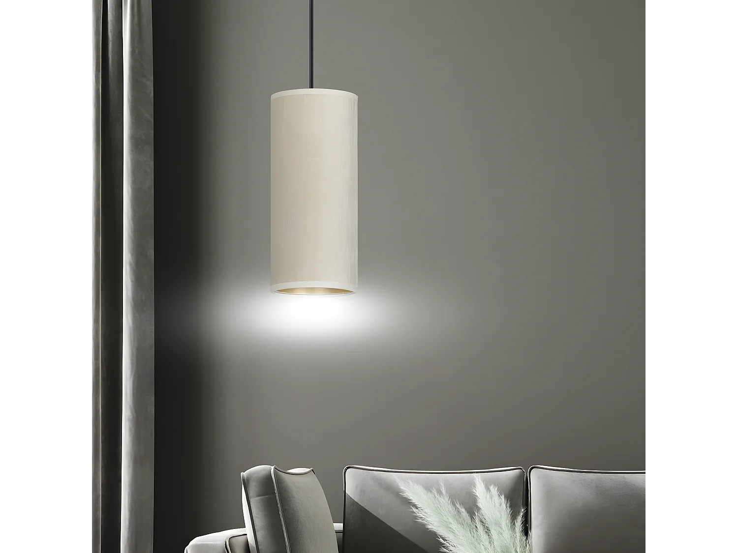 Candeeiro Suspenso Bente, Branco, 10x100x6 cm, EPIKASA