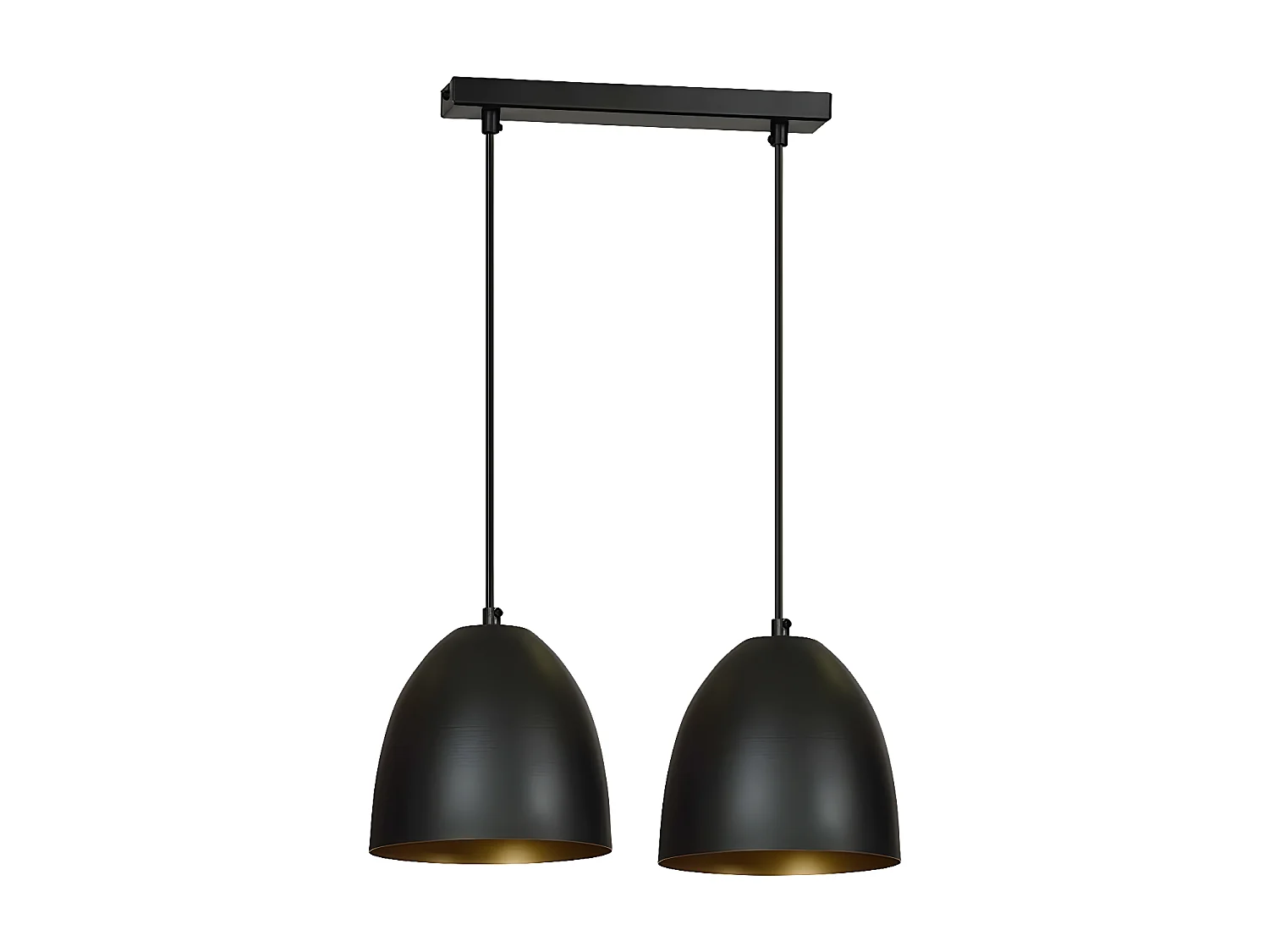 Suspension Lenox 4, Noir, 45x80x18 cm, Seven Design