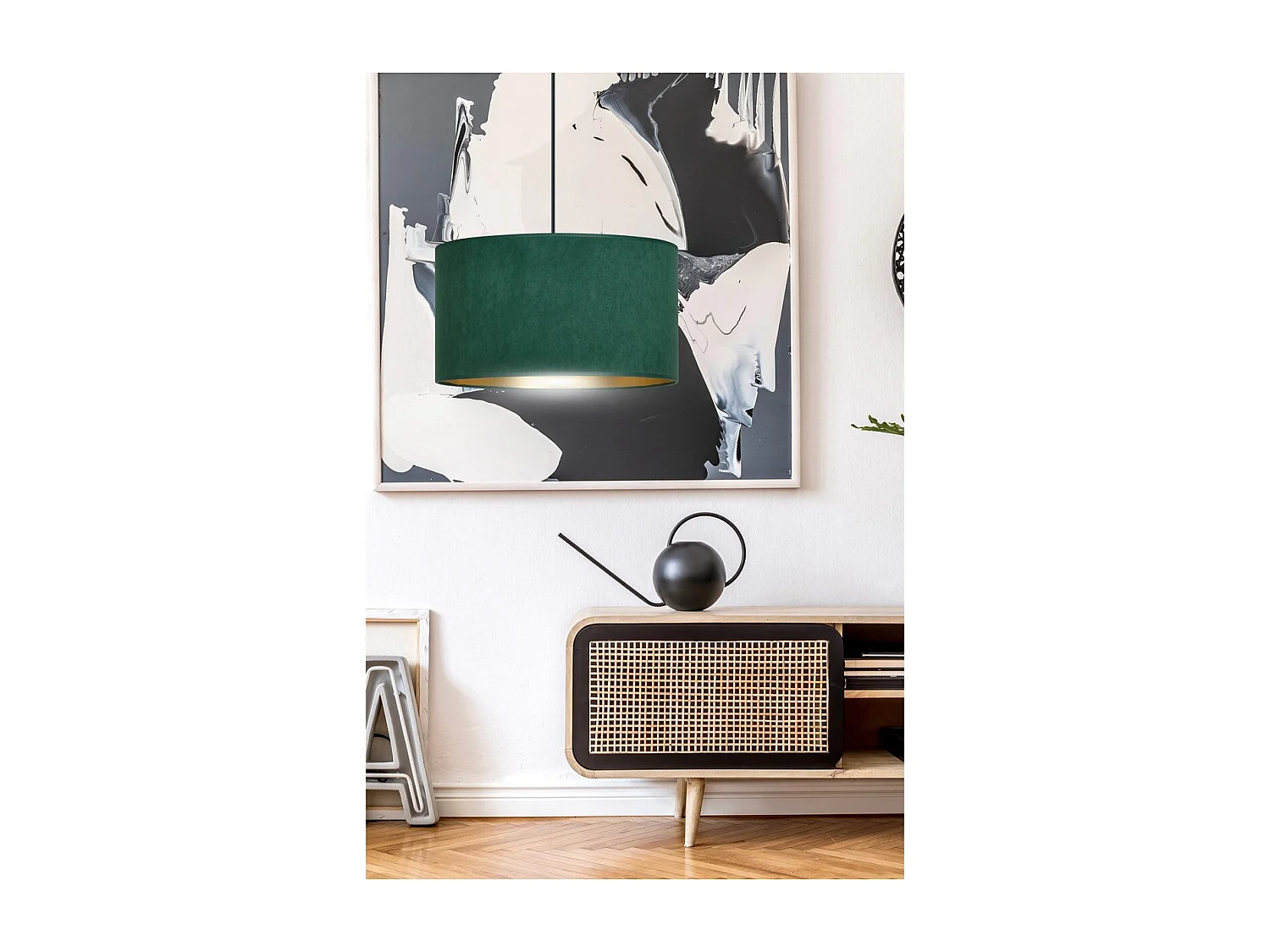Hanglamp Hilde, Groen, 35x100x35 cm, Seven Design