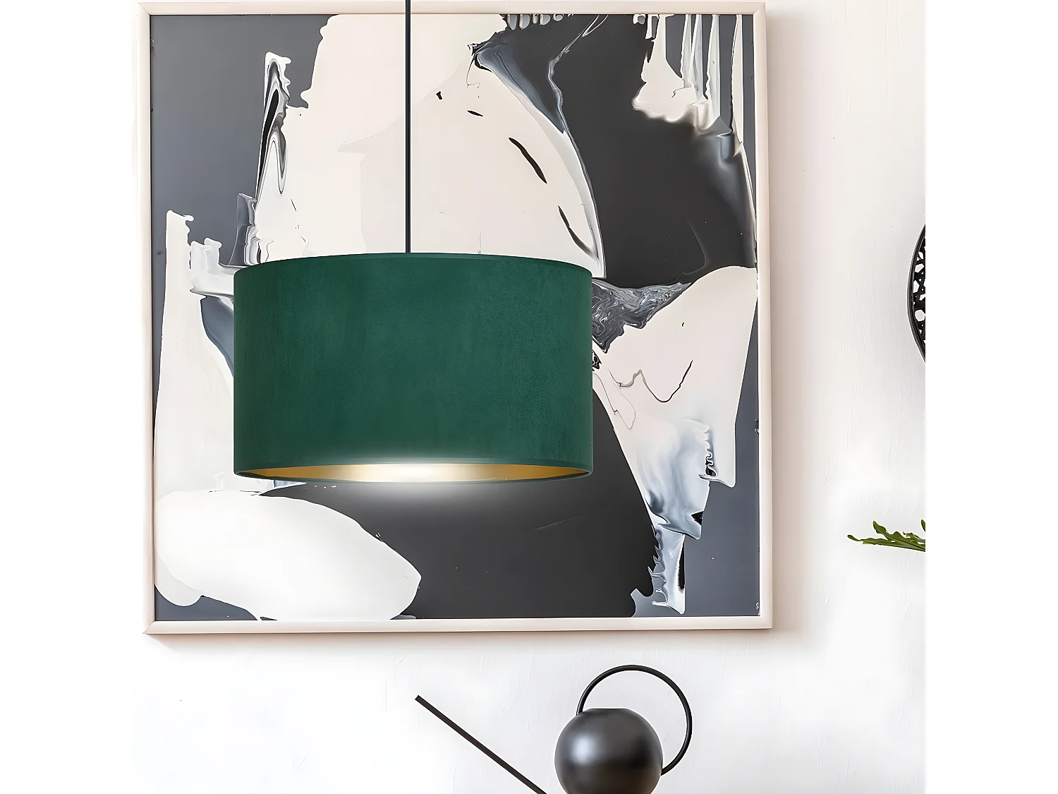 Hanglamp Hilde, Groen, 35x100x35 cm, Seven Design