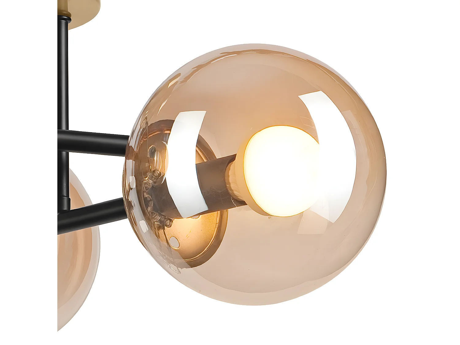 Candeeiro de Teto Malena, Ouro, 39x39x19 cm, Seven Design