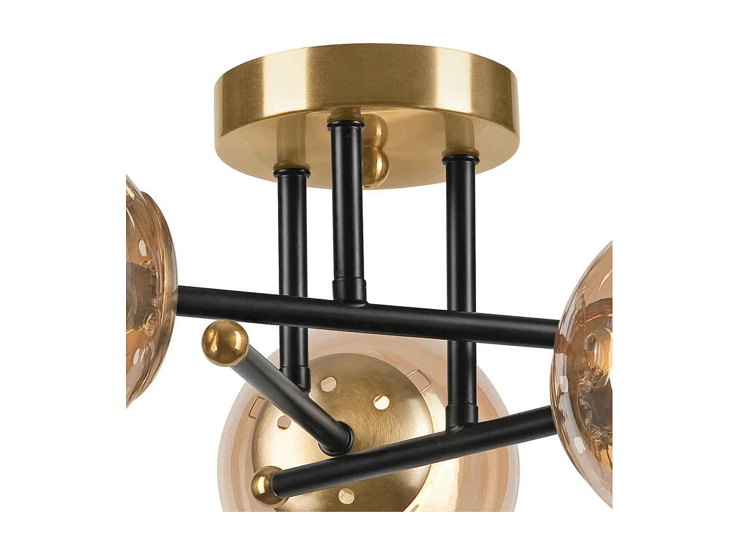 Candeeiro de Teto Malena, Ouro, 39x39x19 cm, Seven Design