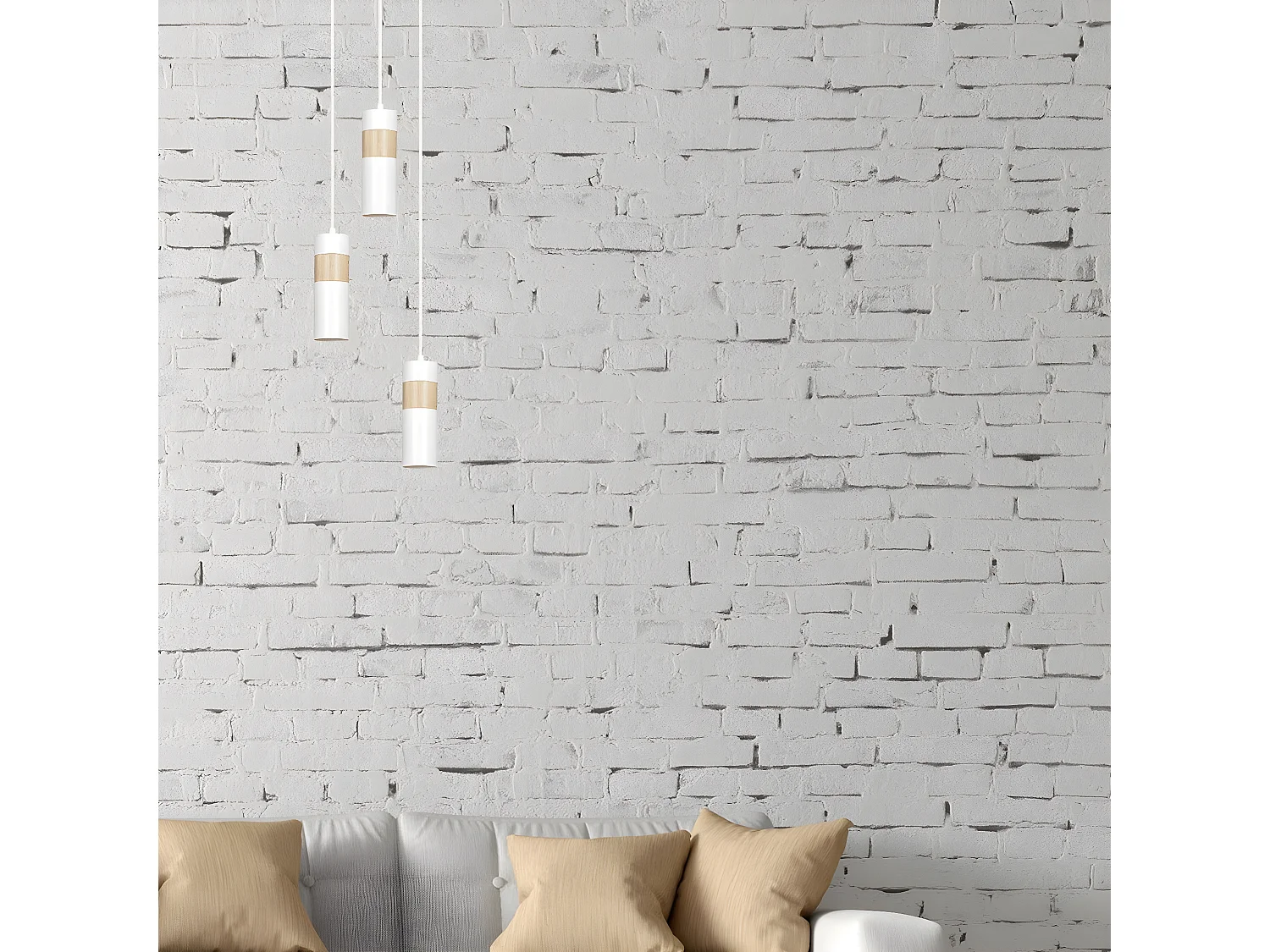 Hanglamp Akari, Wit, 10x100x10 cm, Seven Design