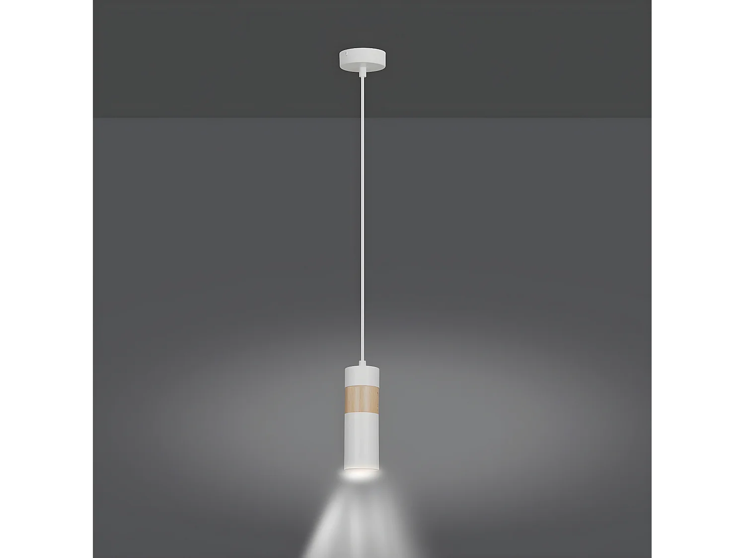 Hanglamp Akari, Wit, 10x100x10 cm, Seven Design