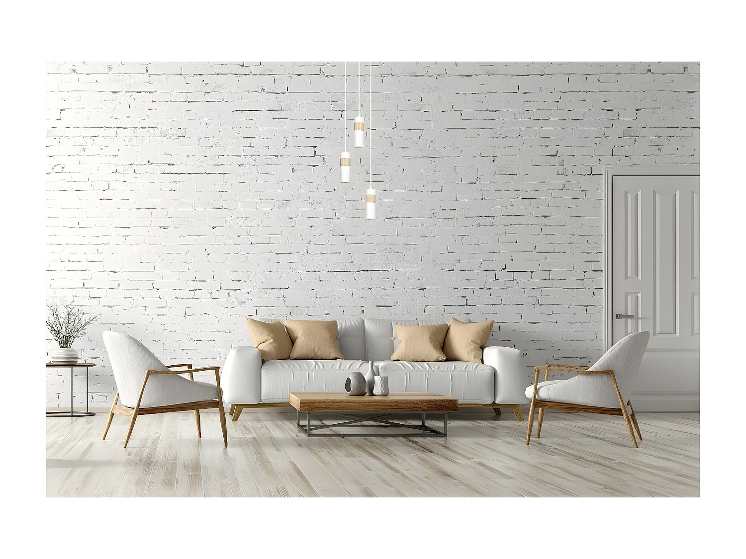 Hanglamp Akari, Wit, 10x100x10 cm, Seven Design