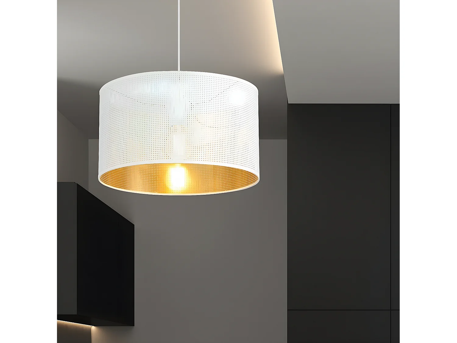 Suspension Aston, Blanc, 35x100x35 cm, Seven Design