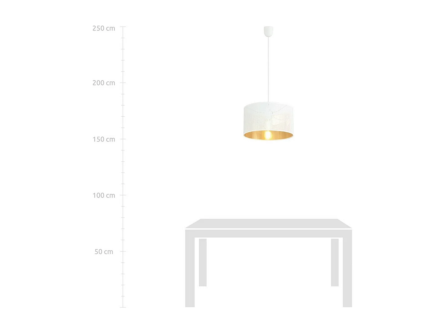 Suspension Aston, Blanc, 35x100x35 cm, Seven Design