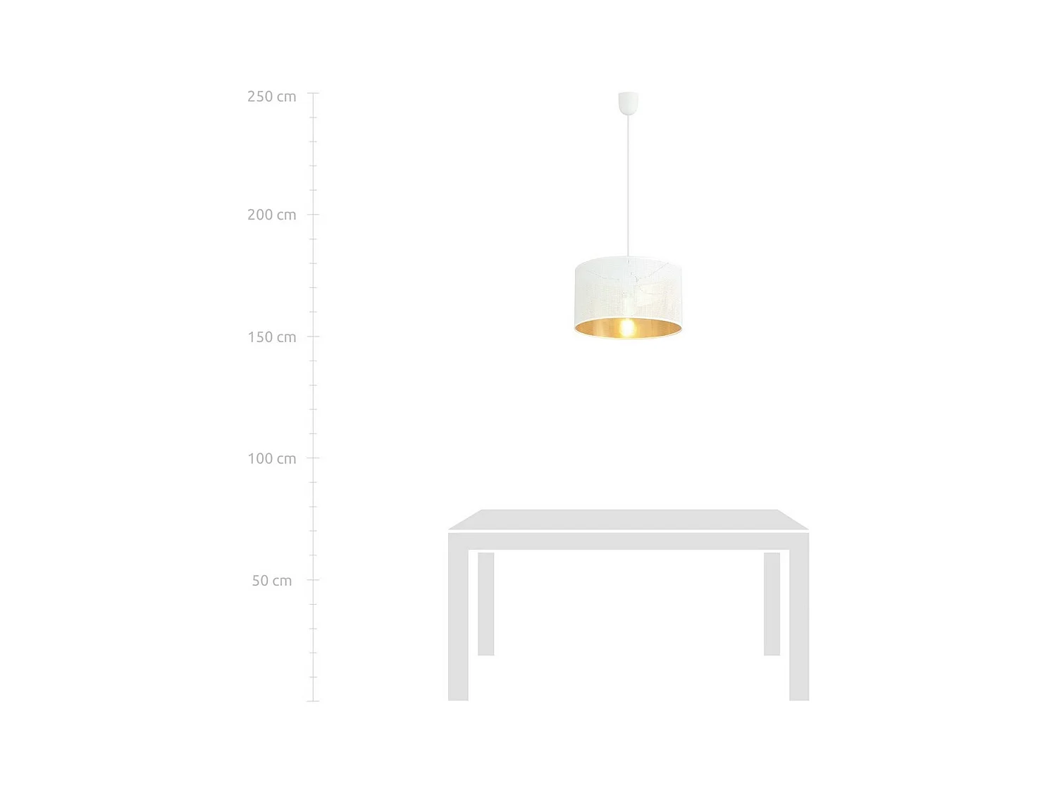 Hanglamp Aston, Wit, 35x100x35 cm, EPIKASA