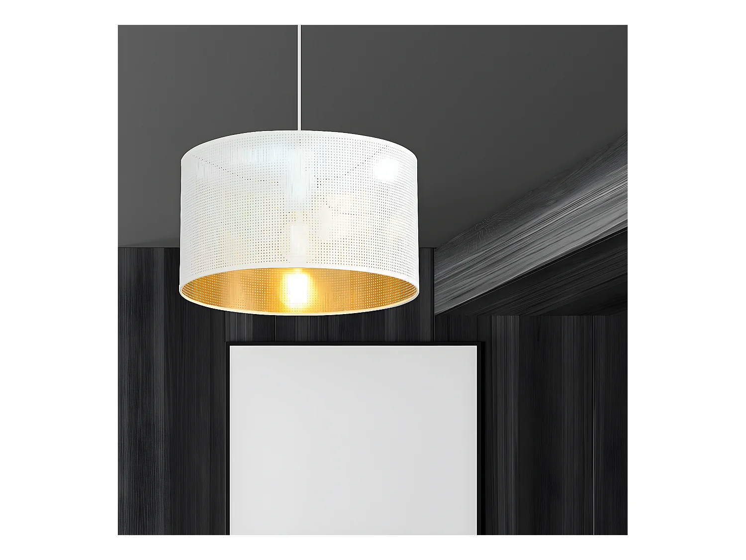 Hanglamp Aston, Wit, 35x100x35 cm, EPIKASA