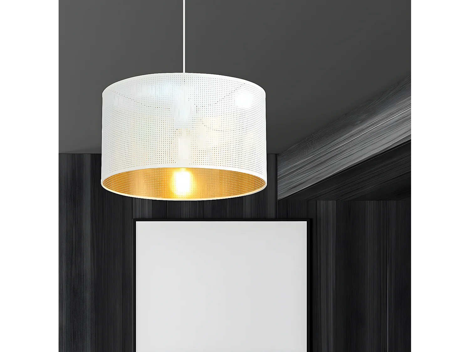 Suspension Aston, Blanc, 35x100x35 cm, Seven Design