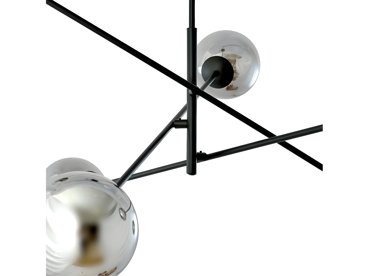 Lampada a Sospensione Linear 2, Nero, 102x51x102 cm, Seven Design