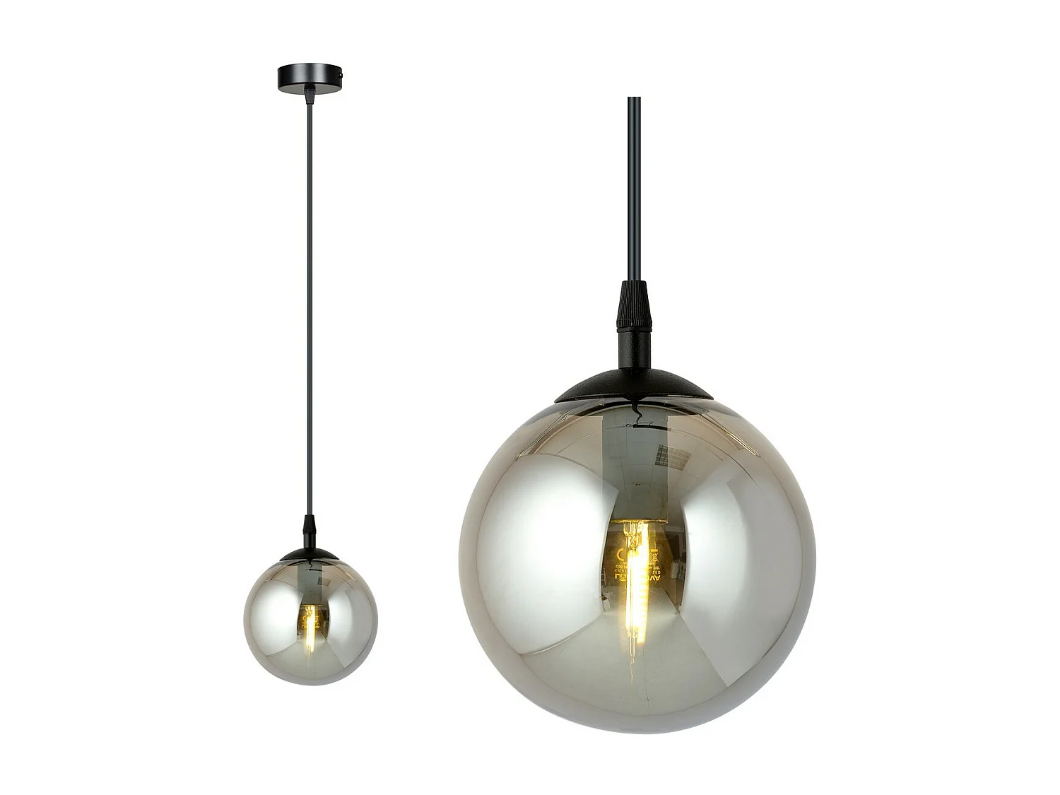 Hanglamp Cosmo, Grijs, 12x100x8 cm, Seven Design