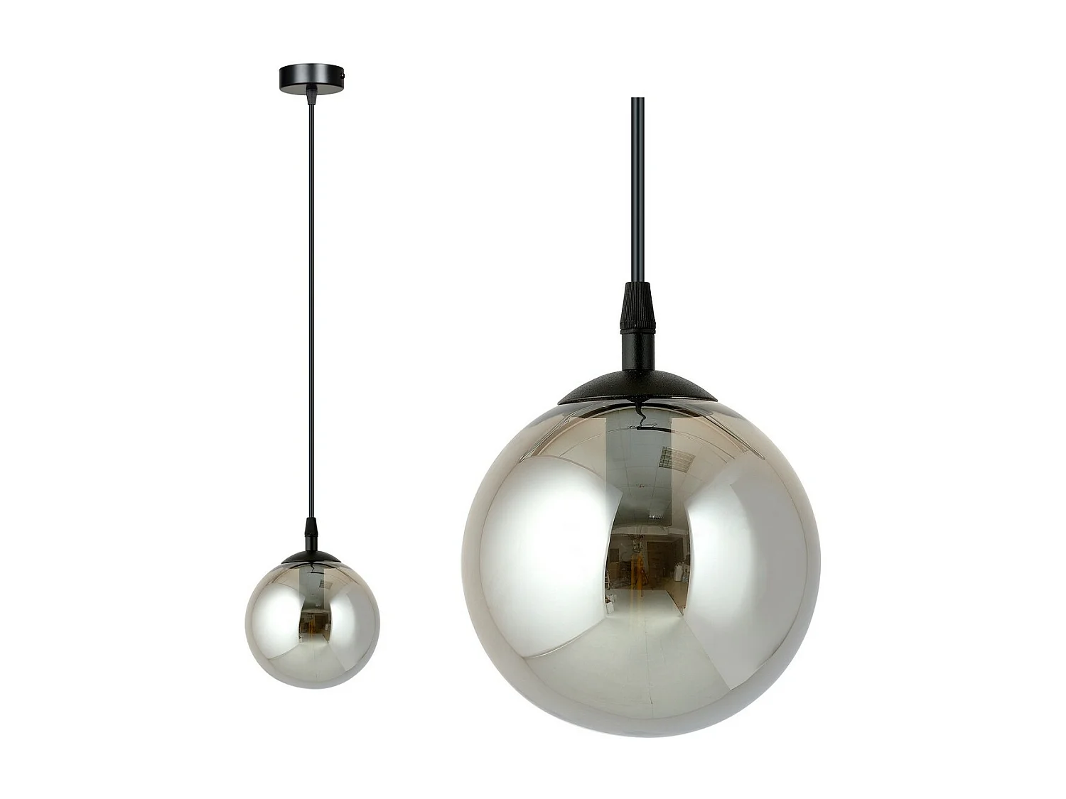 Hanglamp Cosmo, Grijs, 12x100x8 cm, Seven Design