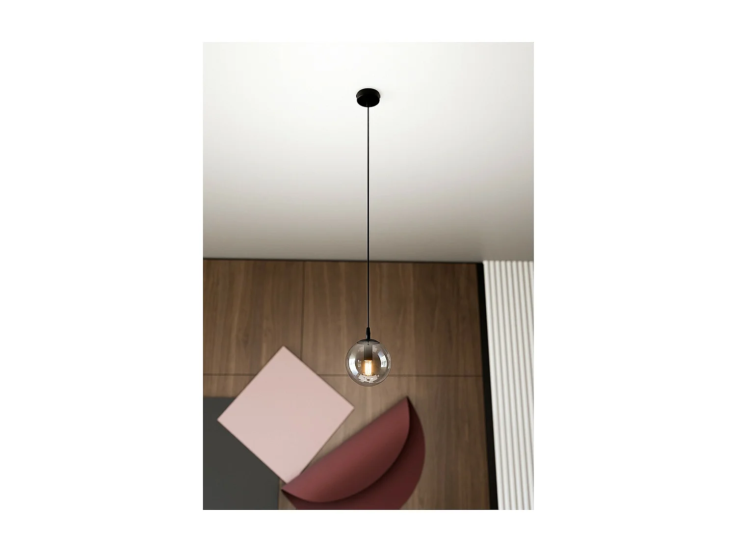 Hanglamp Cosmo, Grijs, 12x100x8 cm, Seven Design