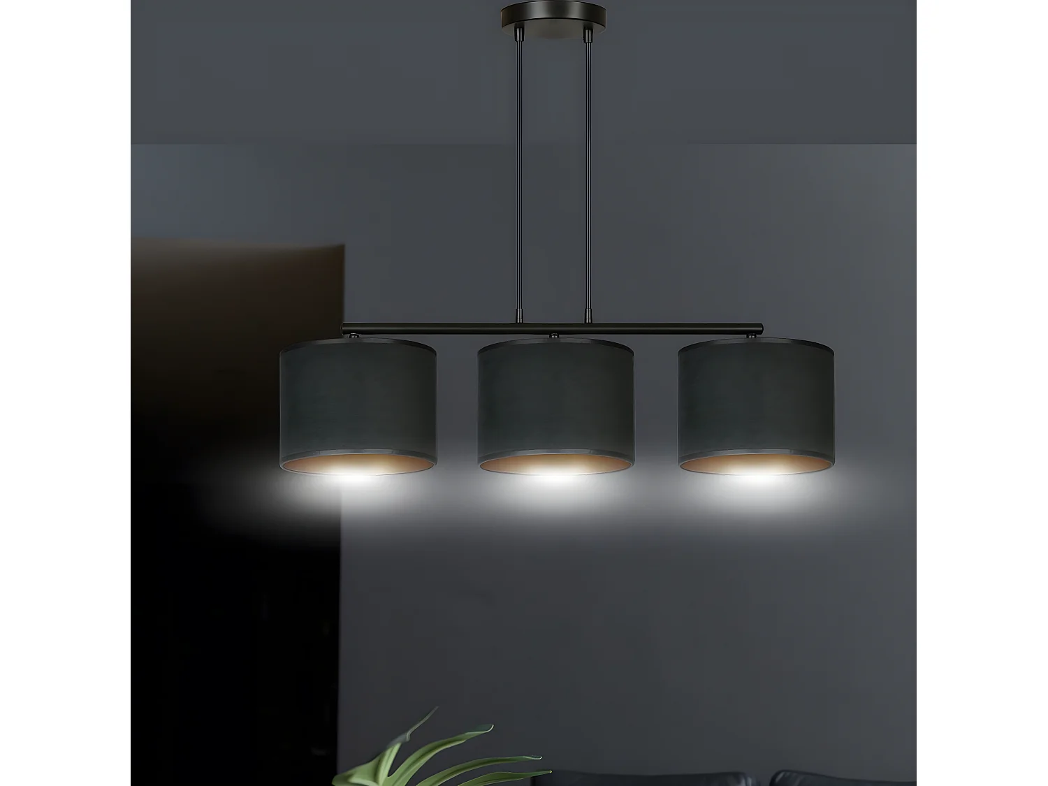 Suspension Hilde, Noir, 72x100x18 cm, EPIKASA