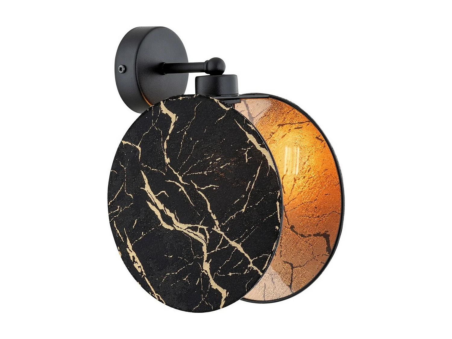 Lampada a Parete Motif, Nero, 20x26x22 cm, Seven Design