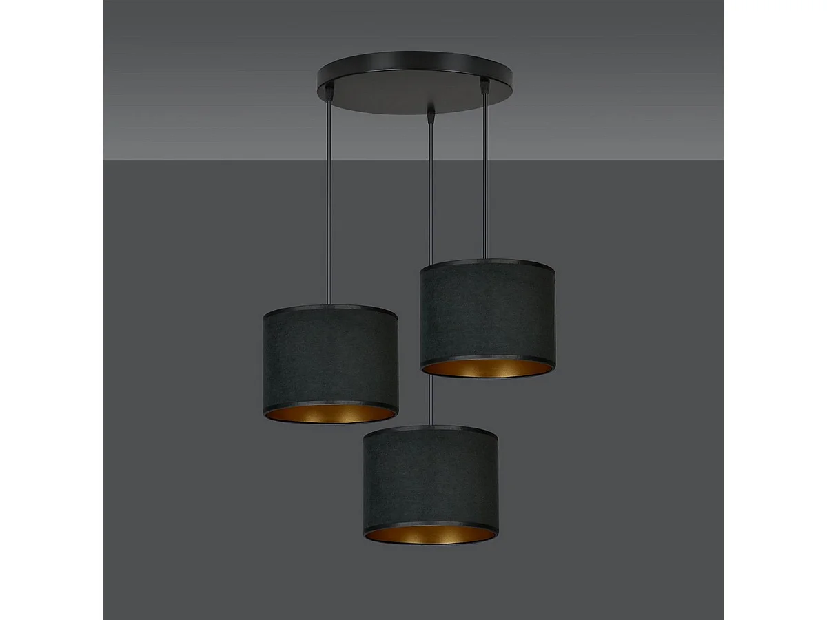 Lampada a Sospensione Hilde, Nero, 42x100x50 cm, EPIKASA