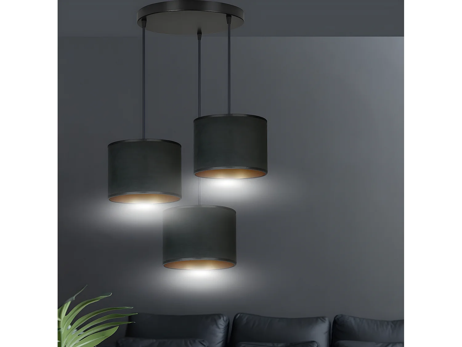 Lampada a Sospensione Hilde, Nero, 42x100x50 cm, EPIKASA