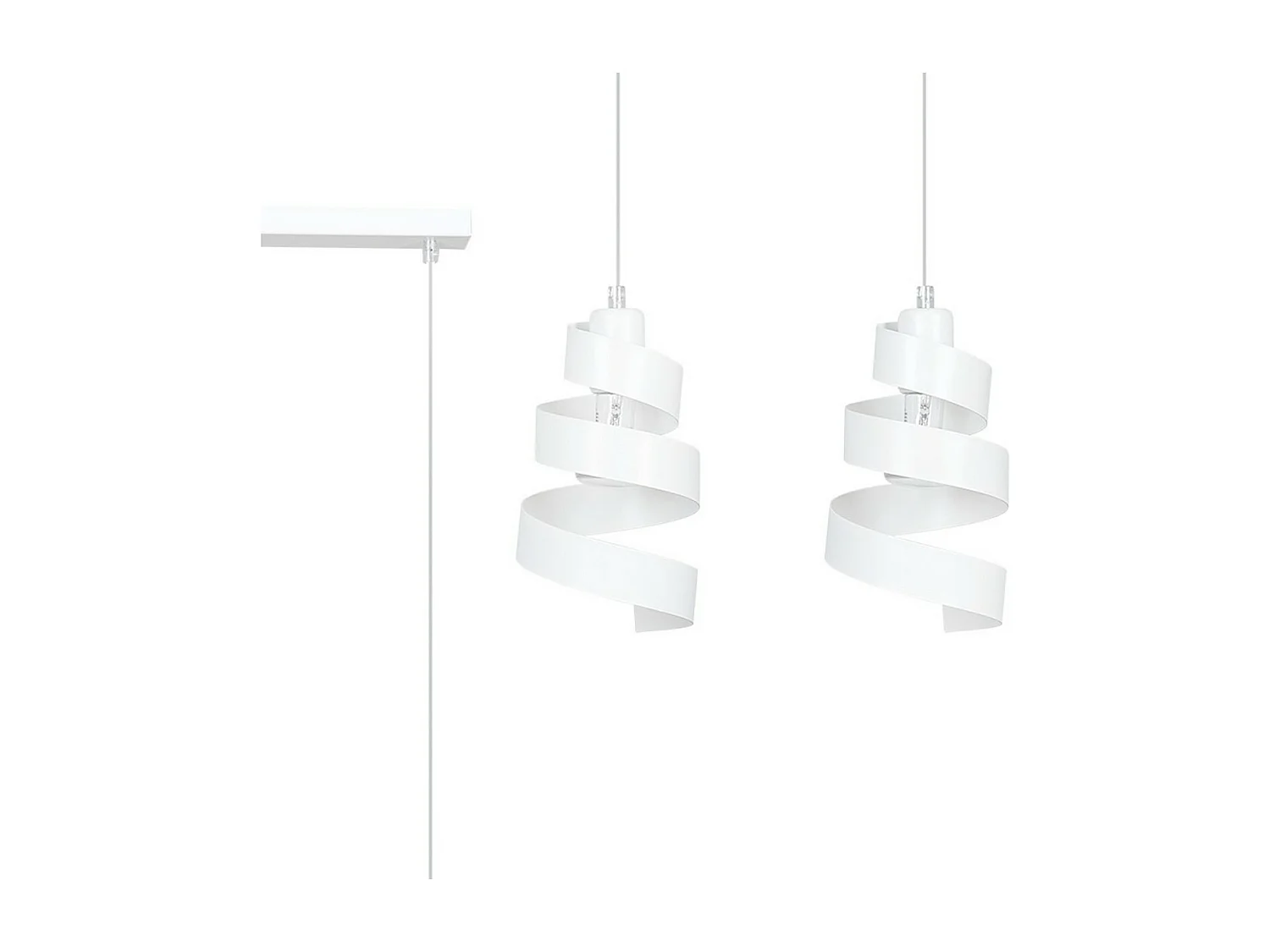 Candeeiro Suspenso Saga, Branco, 40x100x14 cm, Seven Design