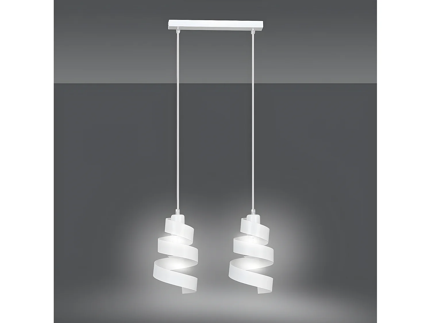 Candeeiro Suspenso Saga, Branco, 40x100x14 cm, Seven Design