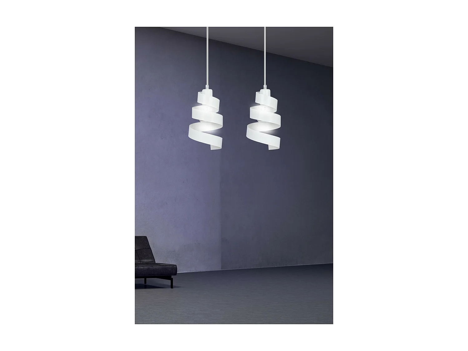 Candeeiro Suspenso Saga, Branco, 40x100x14 cm, Seven Design