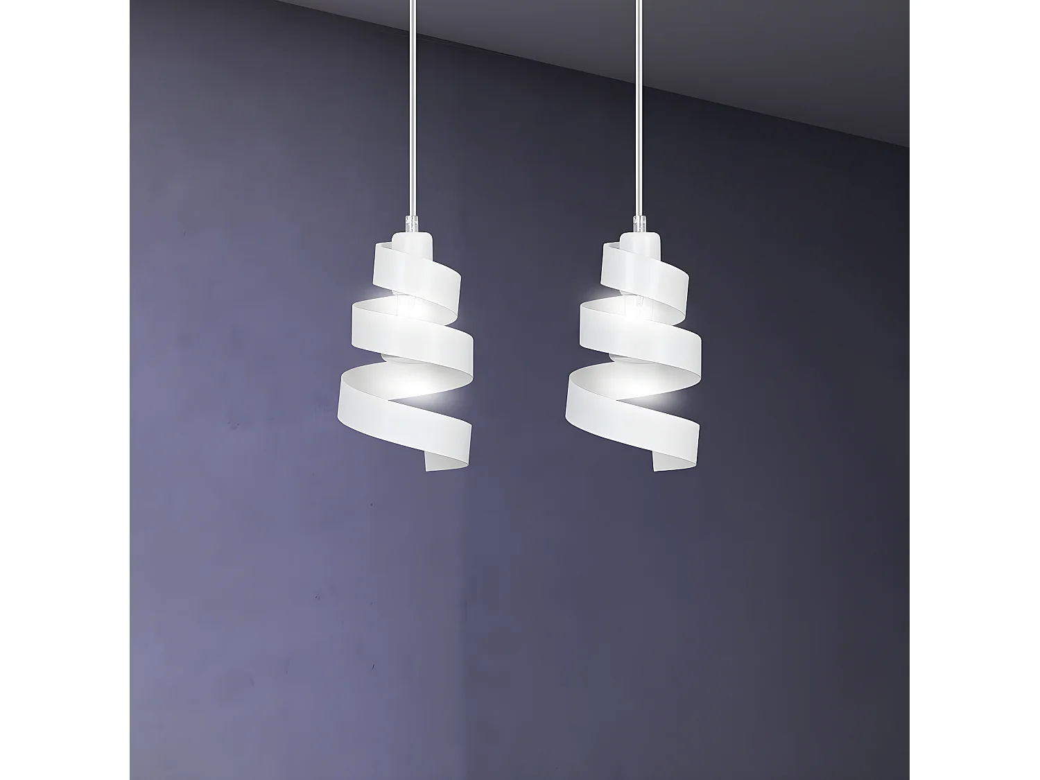 Candeeiro Suspenso Saga, Branco, 40x100x14 cm, Seven Design