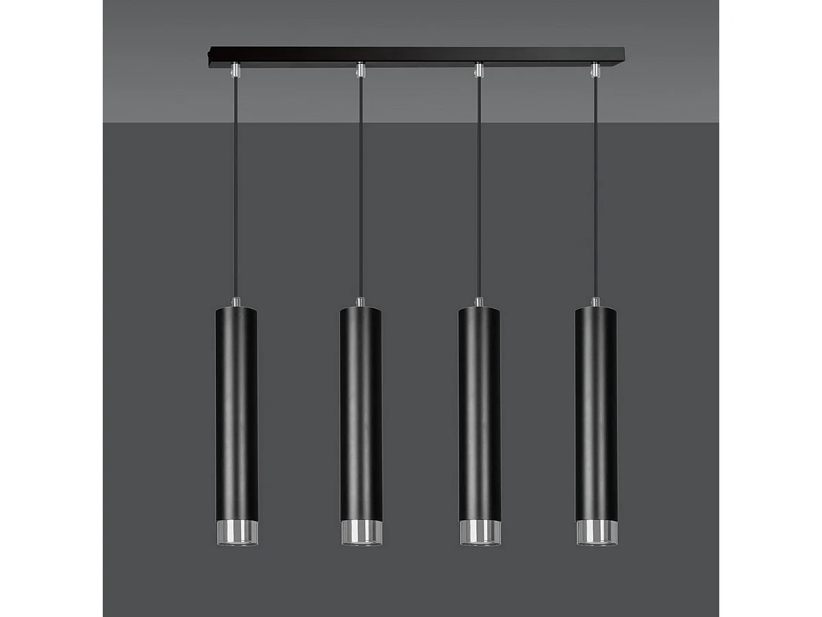 Suspension Kibo 10, Noir, 60x100x6 cm, Seven Design